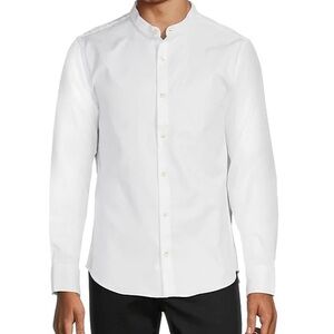Murano Men’s Wardrobe Essentials Slim Fit Classic White Dress Shirt Sz M